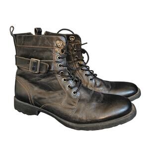 AUSTIN GREY ROCKCASTLE Genuine LEATHER Men’s Bootie Laces Zippers BUCKLES 9.5